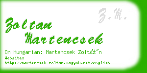 zoltan martencsek business card